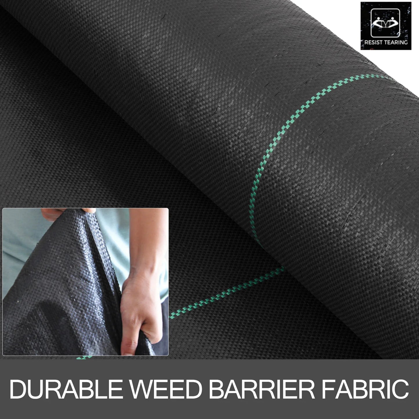 SucceBuy Landscape Fabric Heavy Duty Weed Barrier for Ground Cover