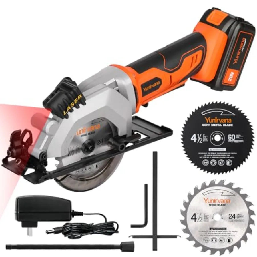 SHXI DC20V Mini Circular Saw Cordless With Laser Rip Guide