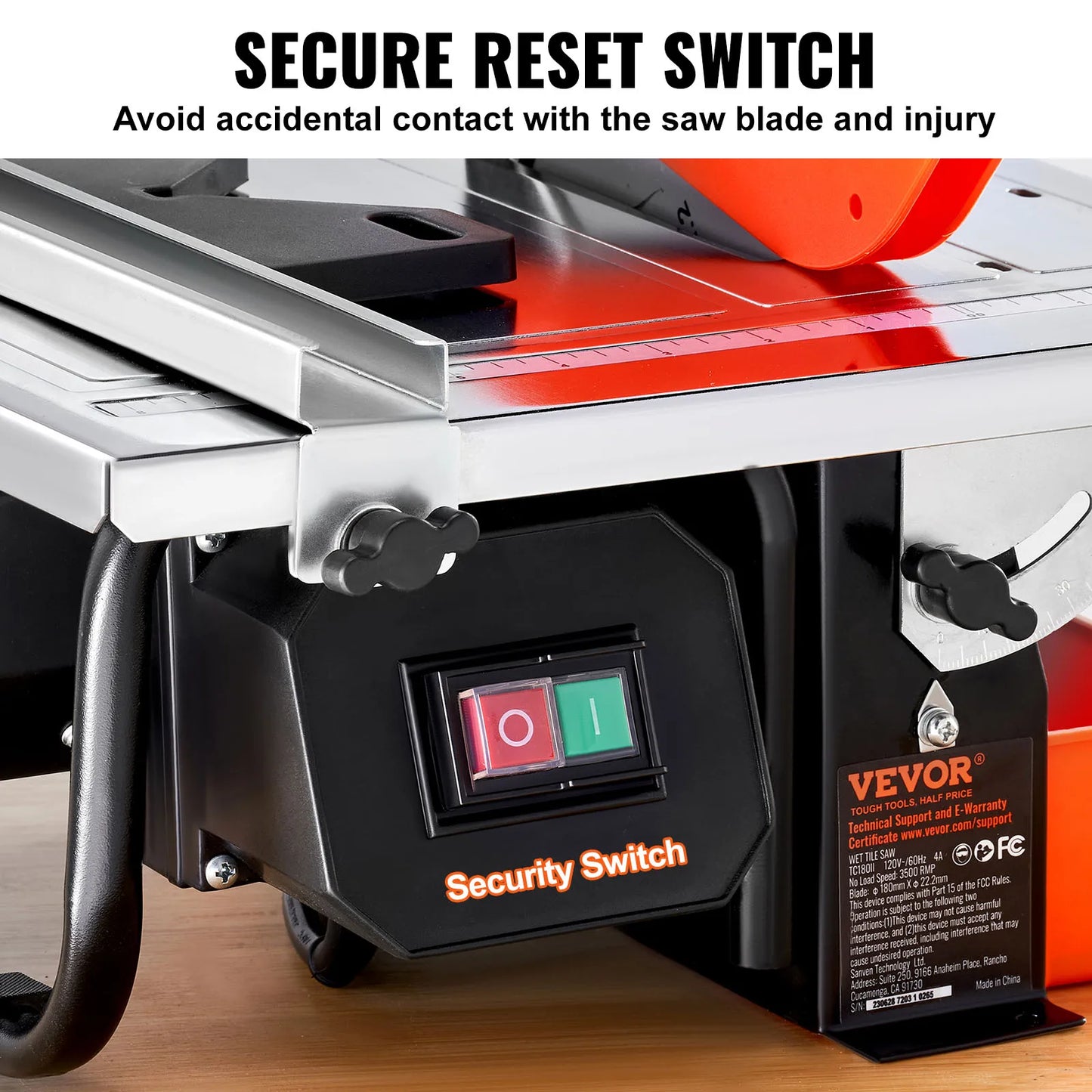 SucceBuy Wet Tile Saw with 65Mn Steel Blade Induction Motor