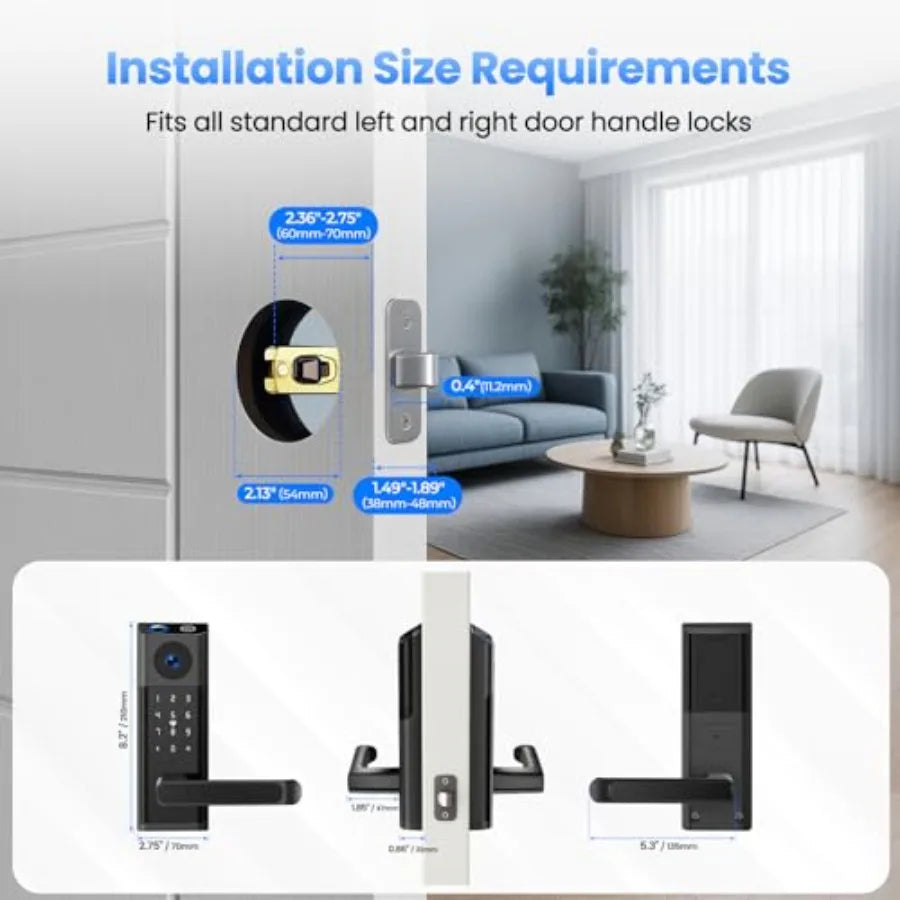 SHXI WiFi Video Smart Lock With Camera And Doorbell