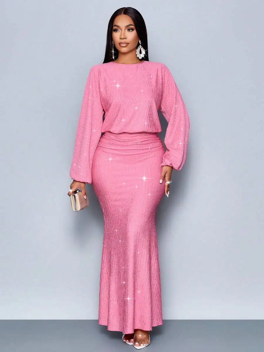 Floor Length Mermaid Hem Bodycon Dress For Party Valentines Day