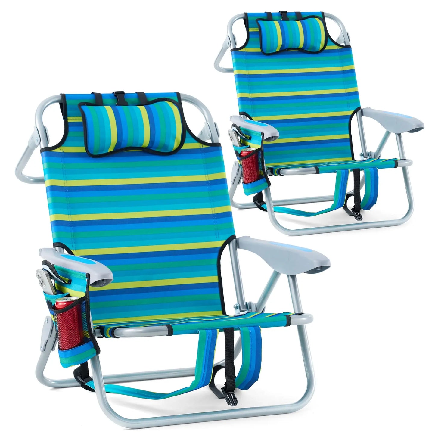 XIAOLANG 2 Pack Lightweight Portable Camping Beach Chair For Adults