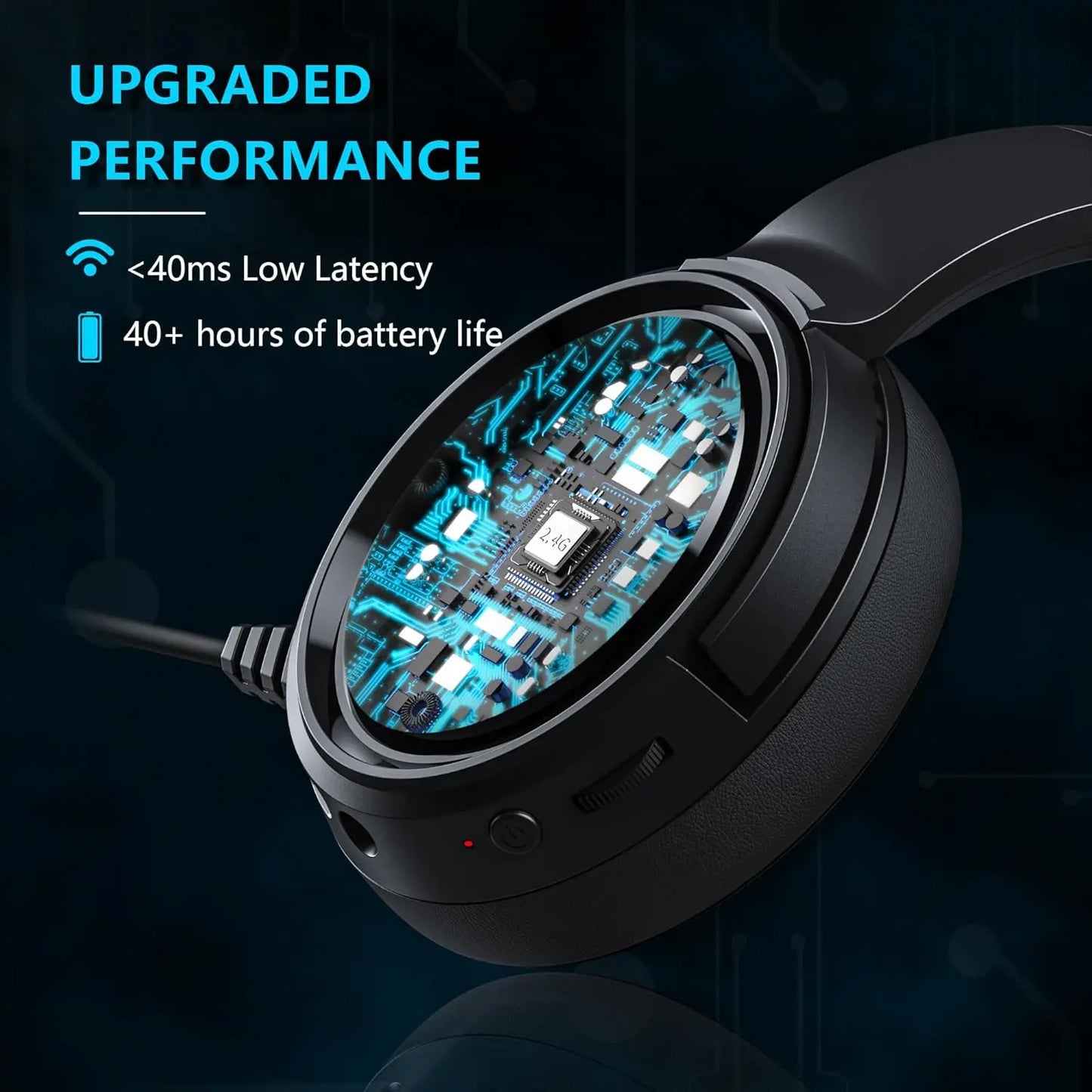 BINNUNE 2.4G Wireless Gaming Headset PS5 PS4 PC NS