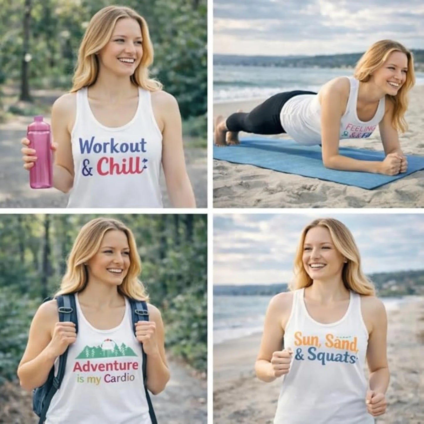 Racer Back Tank For Women Personalized With Your Own Text