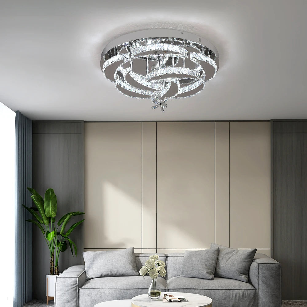 Vetrulus Luxury K9 Crystal Chandelier Modern Dimmable Ceiling Lamp