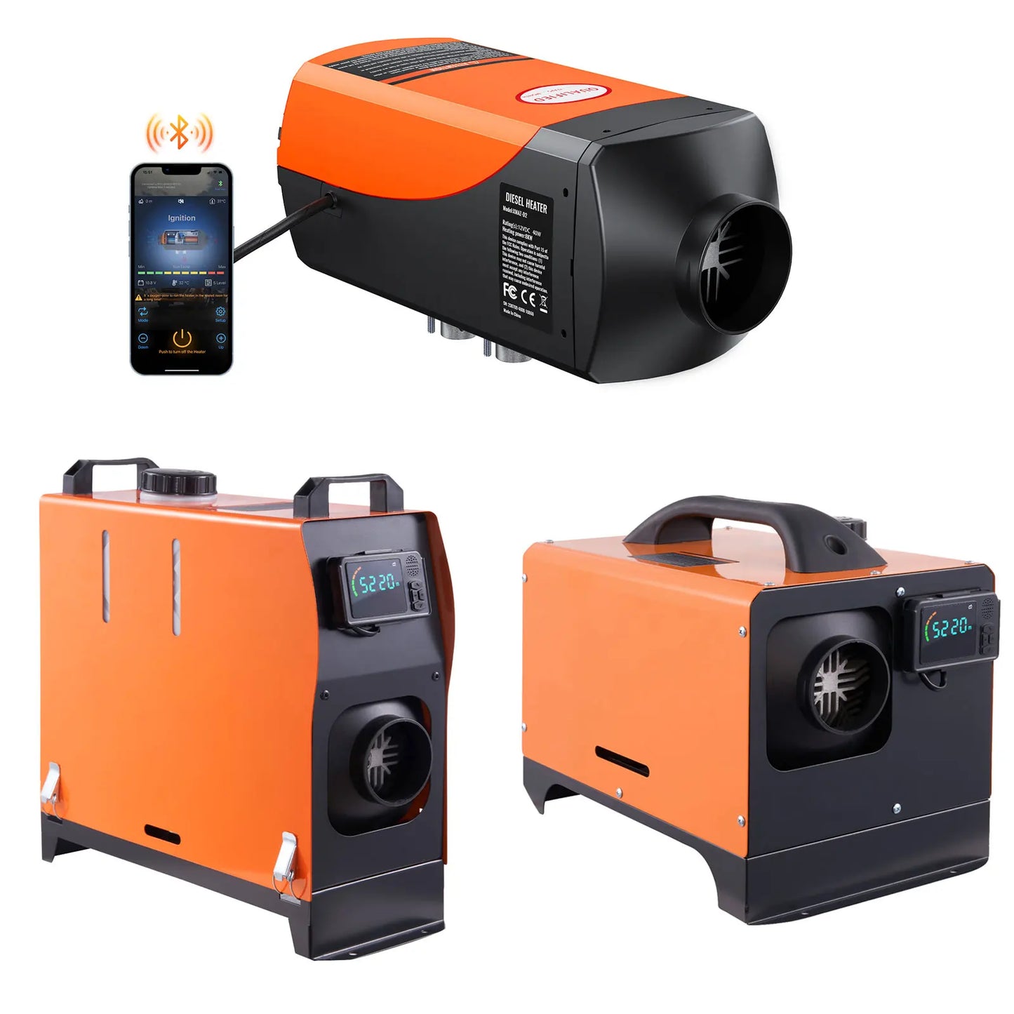 SucceBuy 8KW Diesel Air Heater Bluetooth LCD Display Portable