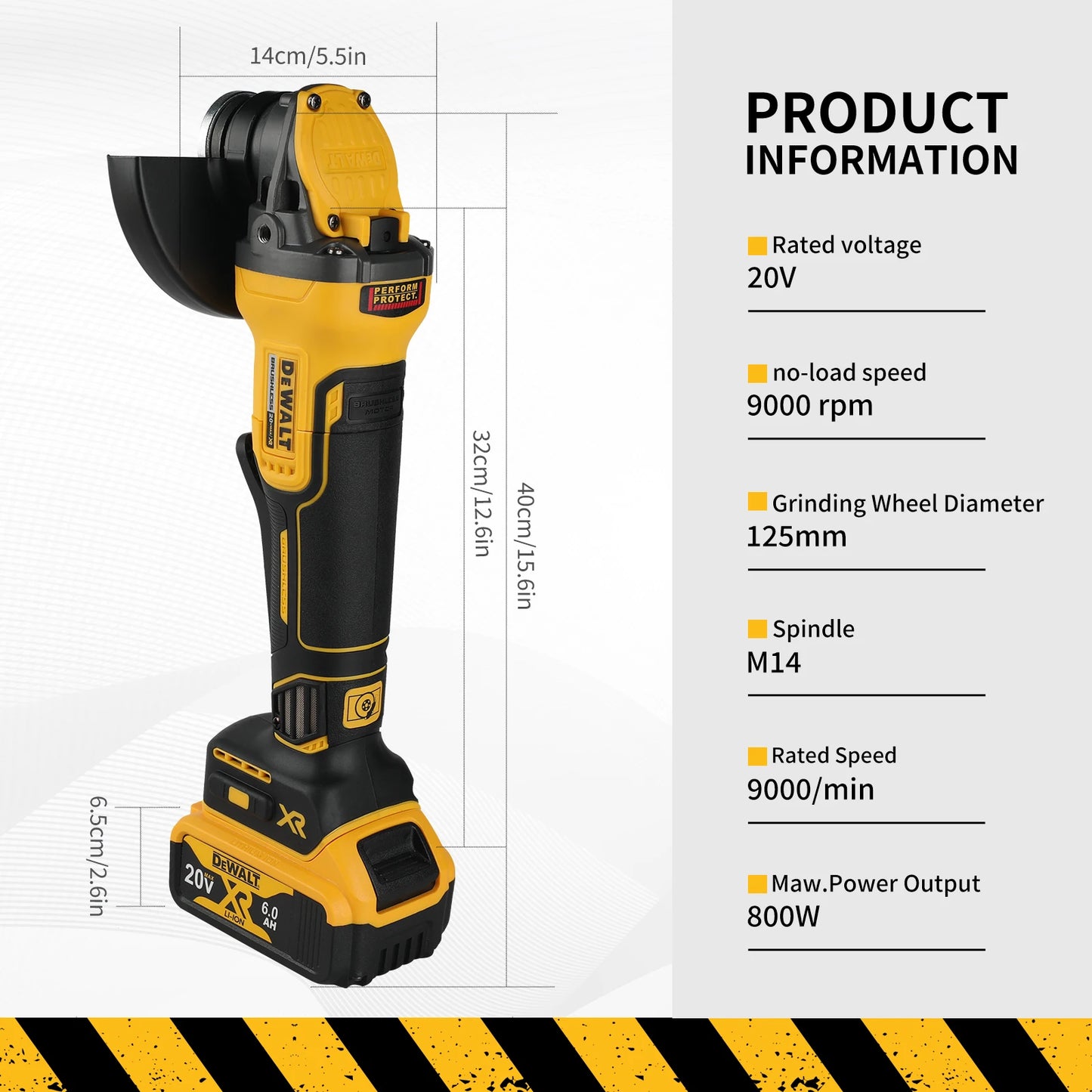 DeWalt DCG416 20V Max Brushless Grinder Bare Tool Performance
