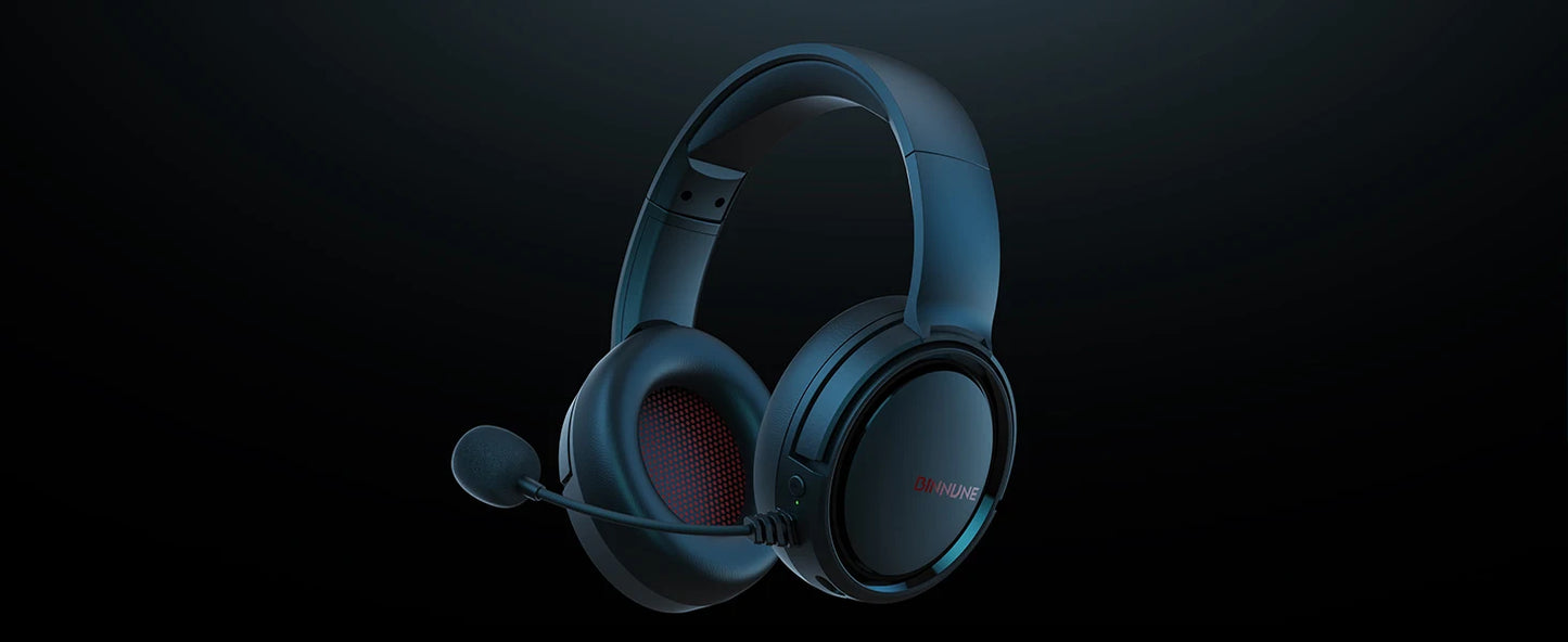 BINNUNE 2.4G Wireless Gaming Headset PS5 PS4 PC NS
