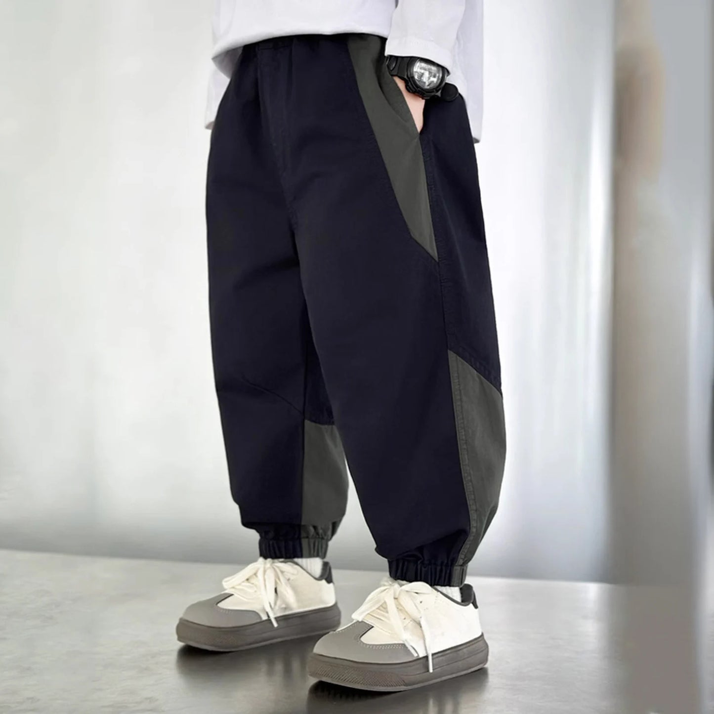 Boys Pants Loose Fit Drawstring For Big Kids Unisex