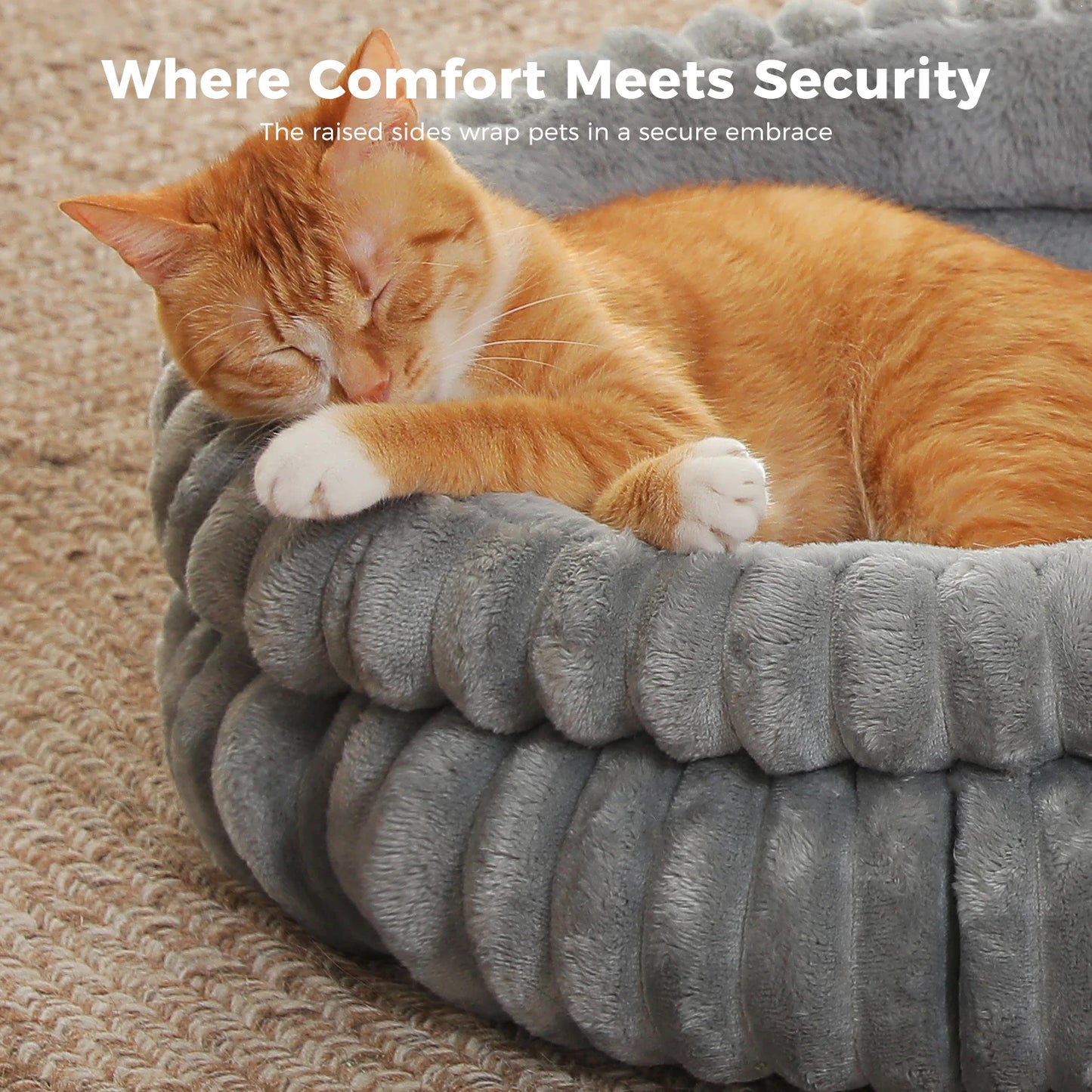PAWZ Road Dog Bed Indoor Washable Round Pet Bed Premium