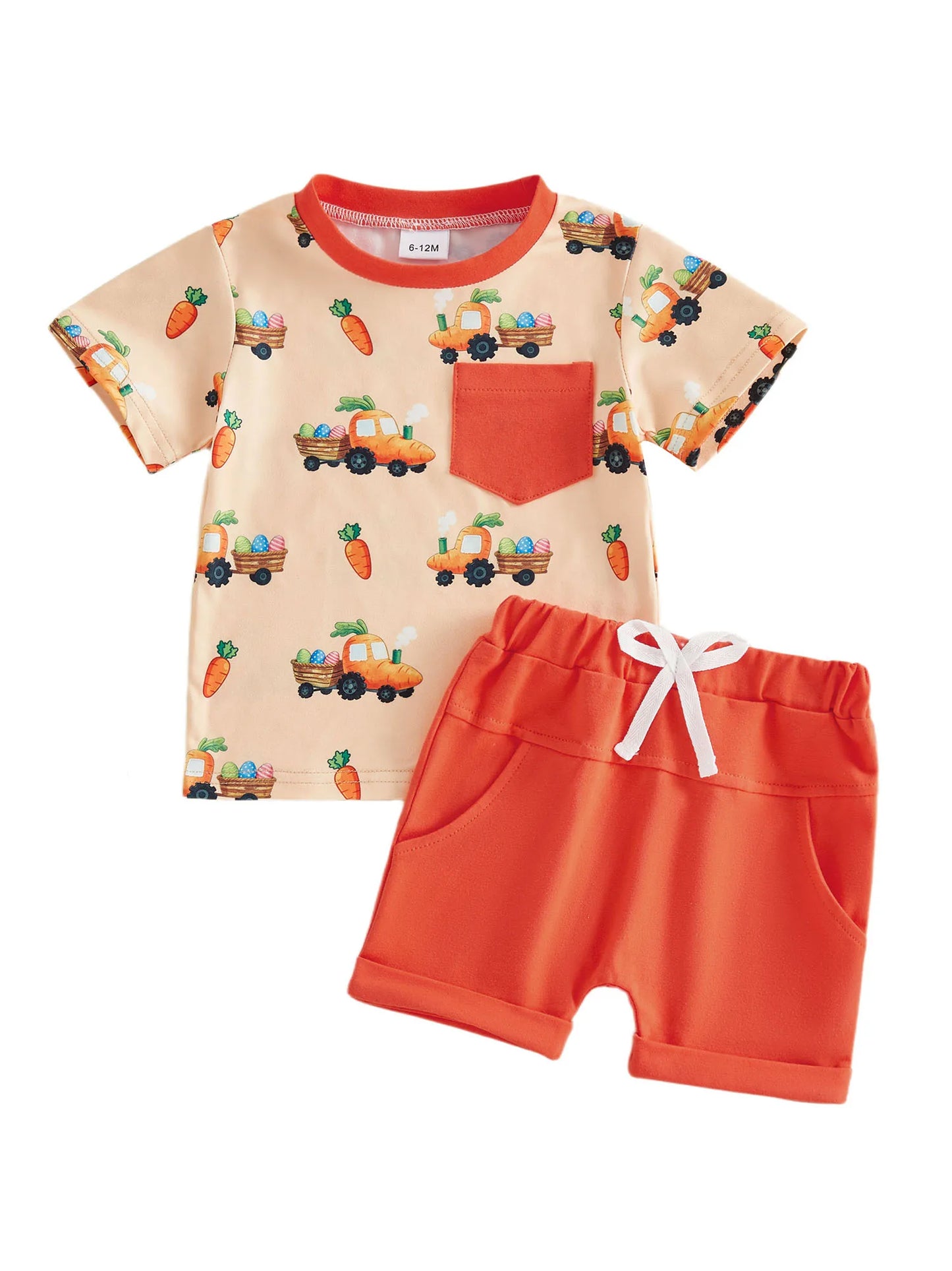 Easter Bunny Print Baby Girls 2 Piece Clothing Set