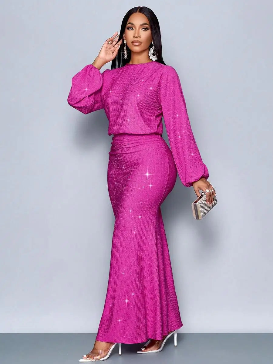 Floor Length Mermaid Hem Bodycon Dress For Party Valentines Day