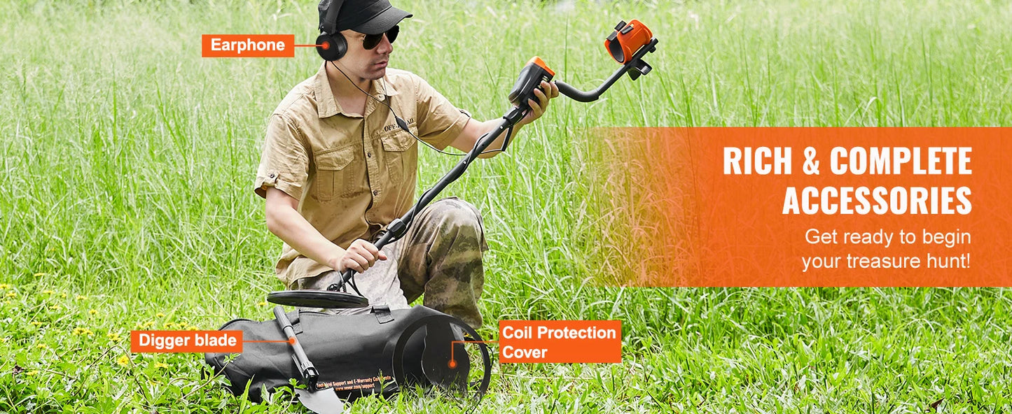 SucceBuy Metal Detector For Adults And Kids With Waterproof Coil