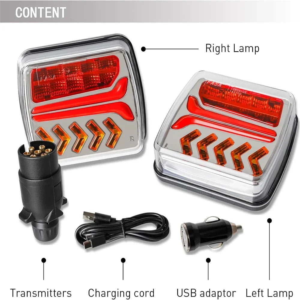 Wireless Magnetic LED Tail Light Signal Dual Brake Light