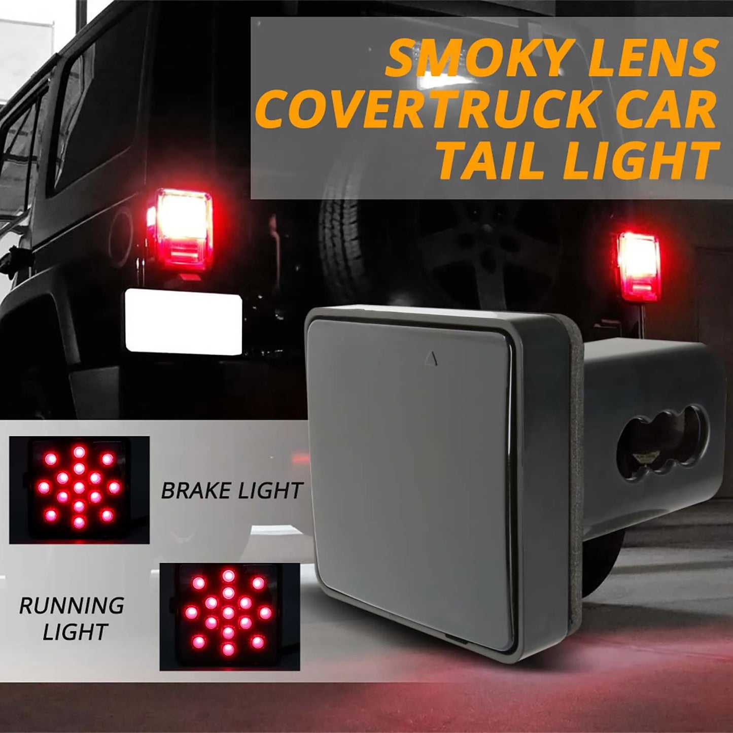12 LED Brake Light Trailer Hitch Receiver Cover