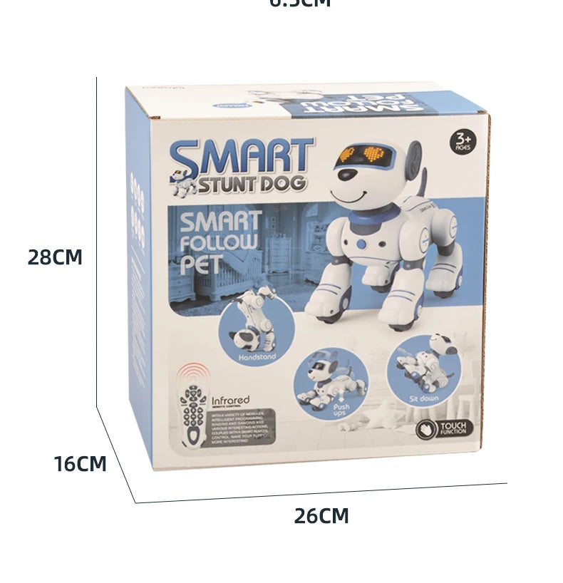 Kelaton RC Robot Dog Voice Command Programmable Toy With Touch Sensor Music