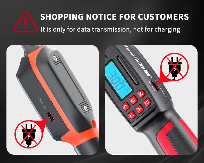MoveCrab Digital Torque Wrench With Interchangeable Heads 6.8-135 Nm
