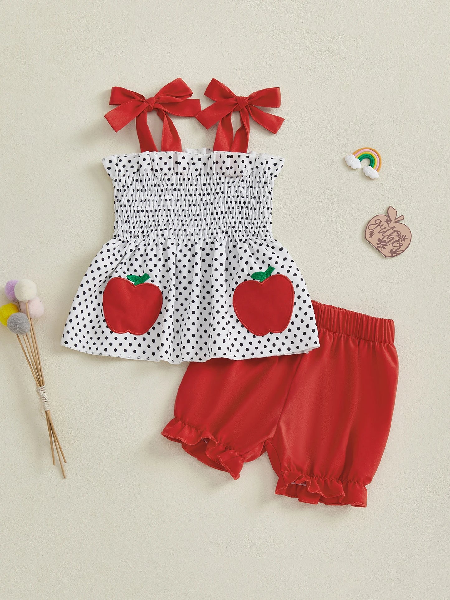 Toddler Girl Floral Sleeveless Top Denim Shorts Set