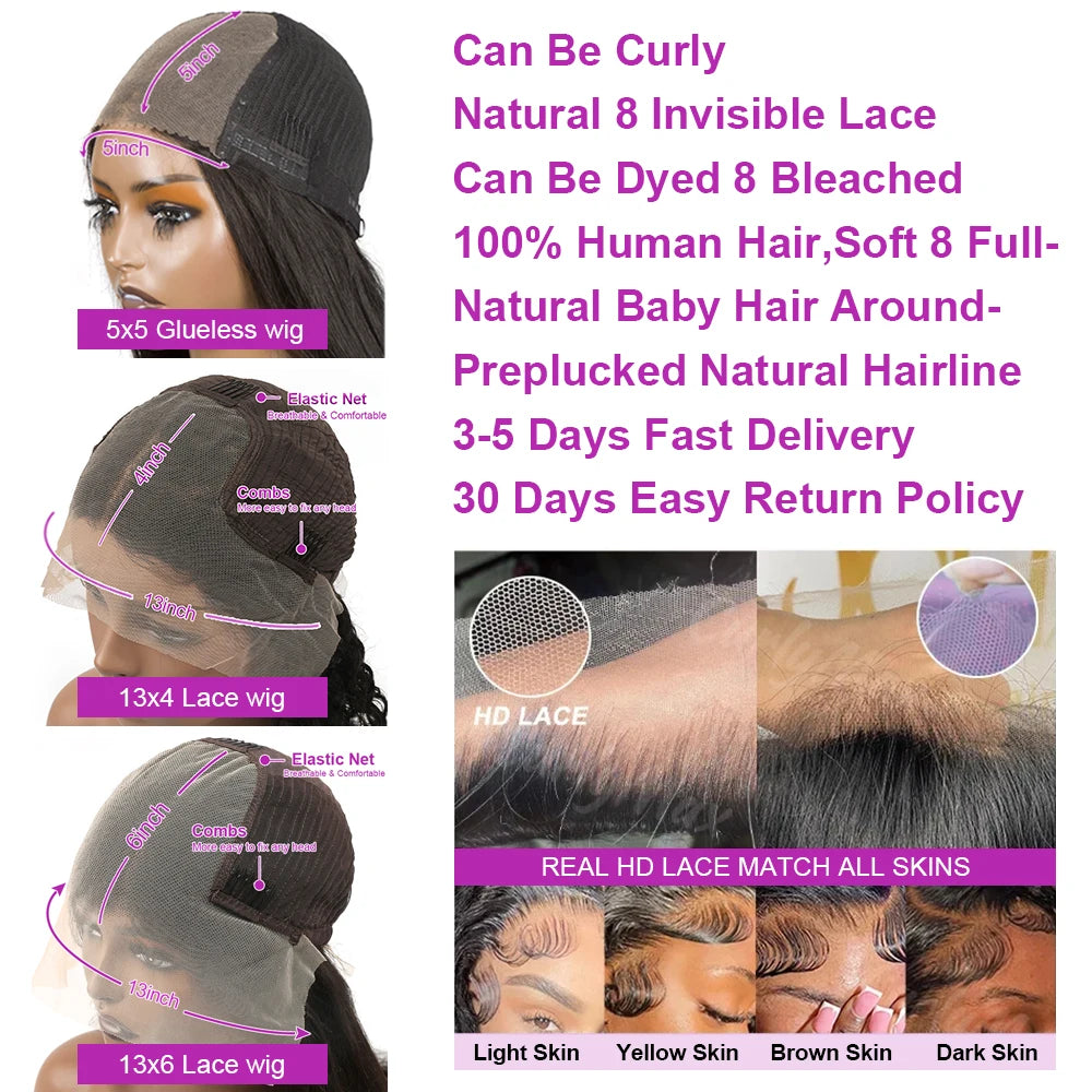 Hj Weave Beauty Remy Peruvian Body Wave HD Lace Frontal Wig