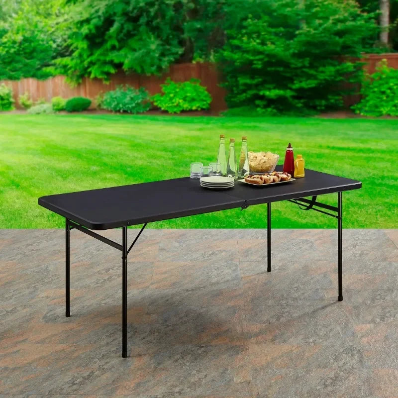 Mainstays Bi Fold Plastic Folding Table Portable For Parties Picnics