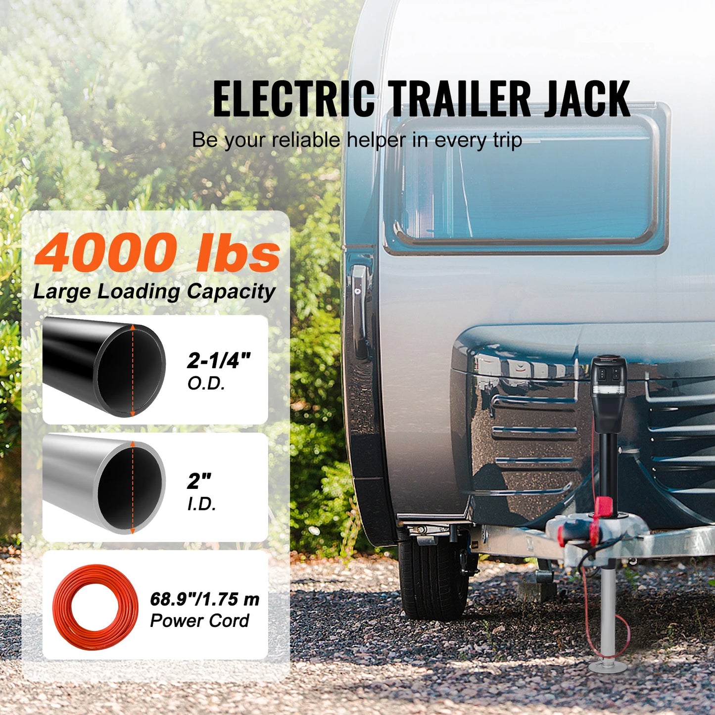 SucceBuy Electric Trailer Jack 3500 4000 Lbs For RV