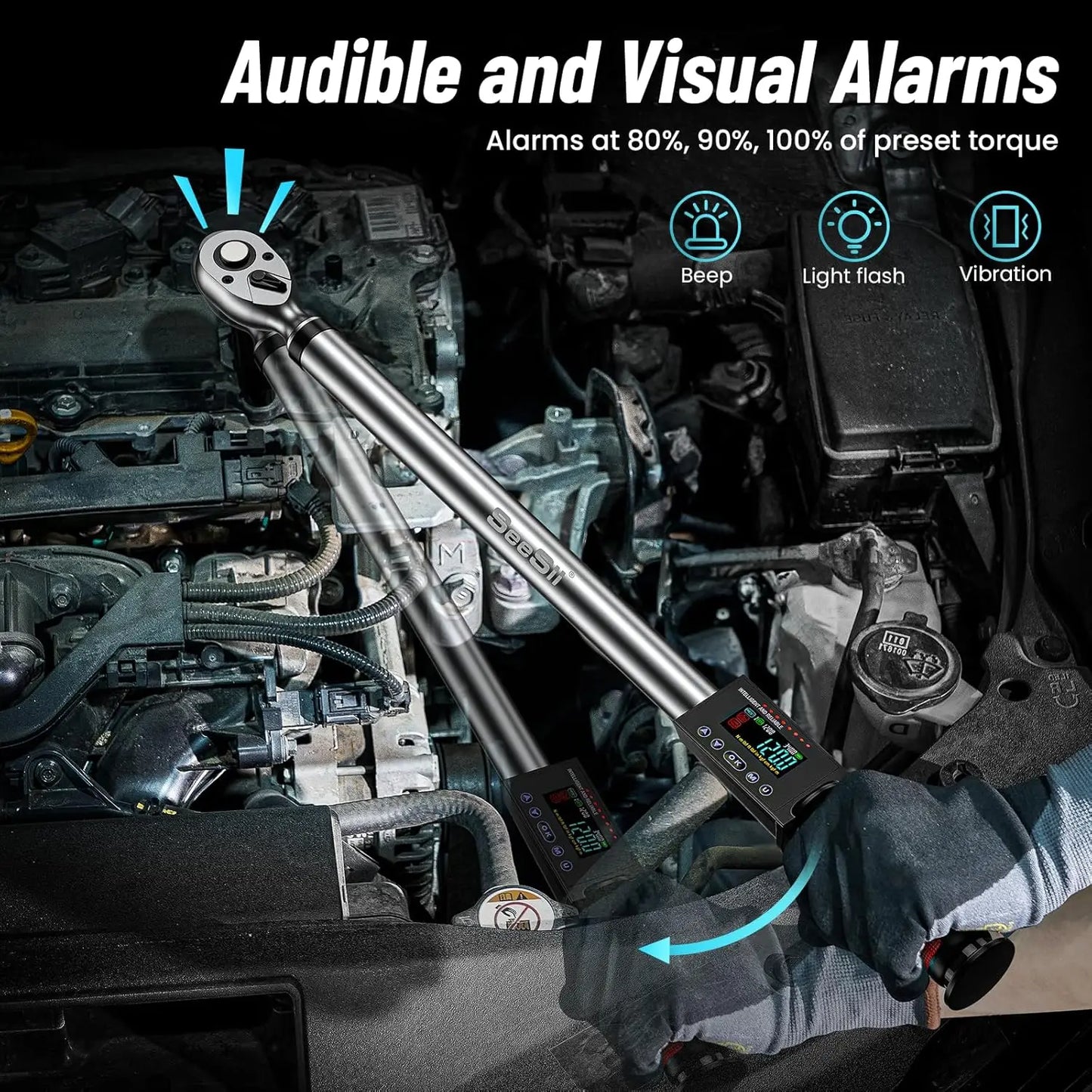 Seesii Digital Torque Wrench 340 Nm 2% Accuracy 3 Modes