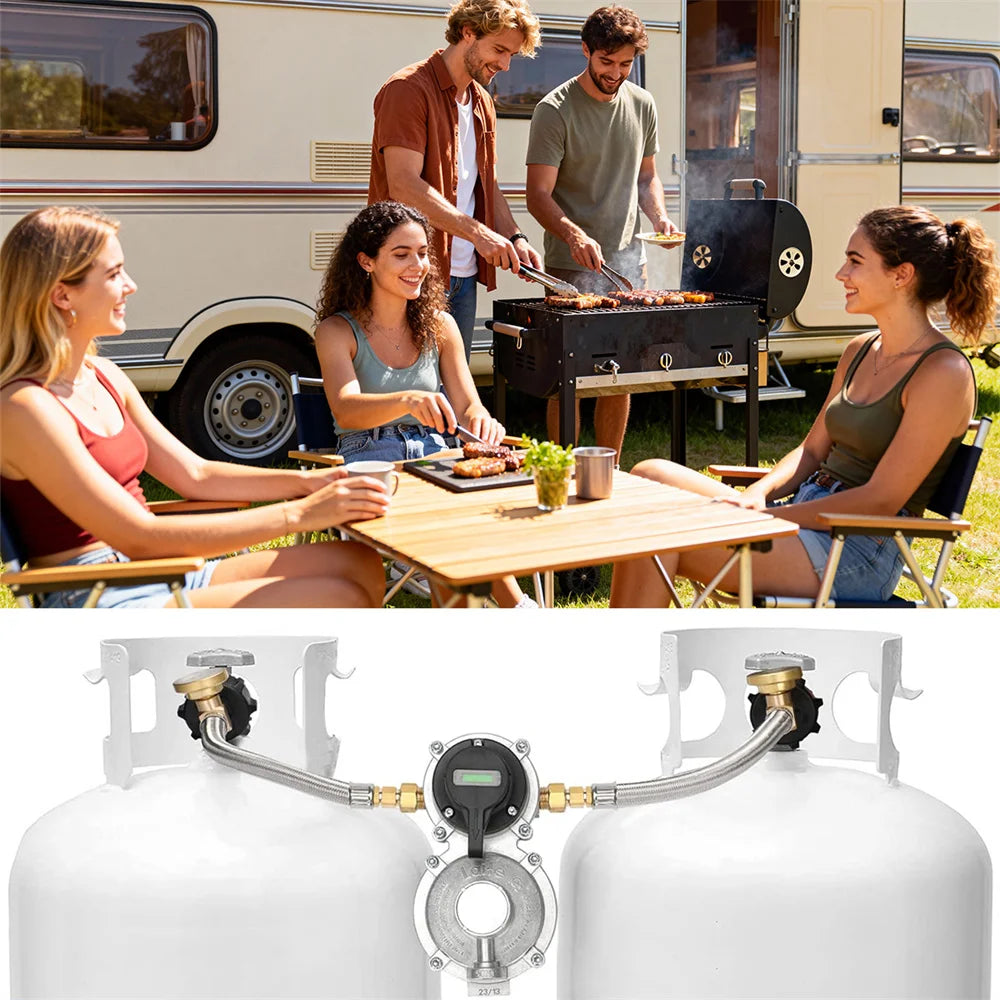 RV Propane Regulator With Hose Automatic Changeover 2-Stage