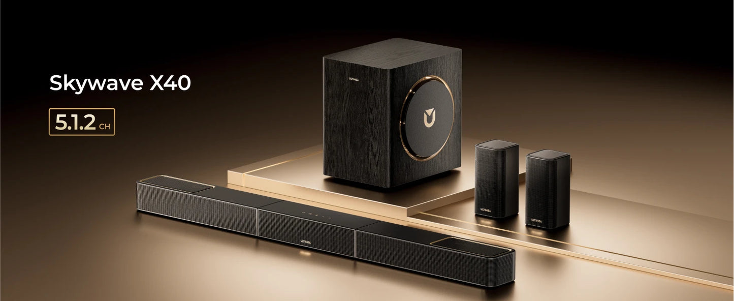 ULTIMEA Skywave X40 5.1.2ch Wireless Surround Sound System Dolby Atmos