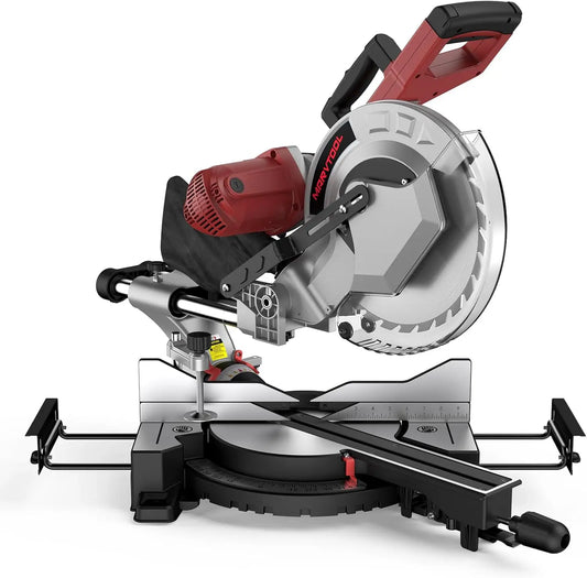 Marvtool JS-1207C3 Sliding Compound Miter Saw Dual-Bevel 0-45 Degrees