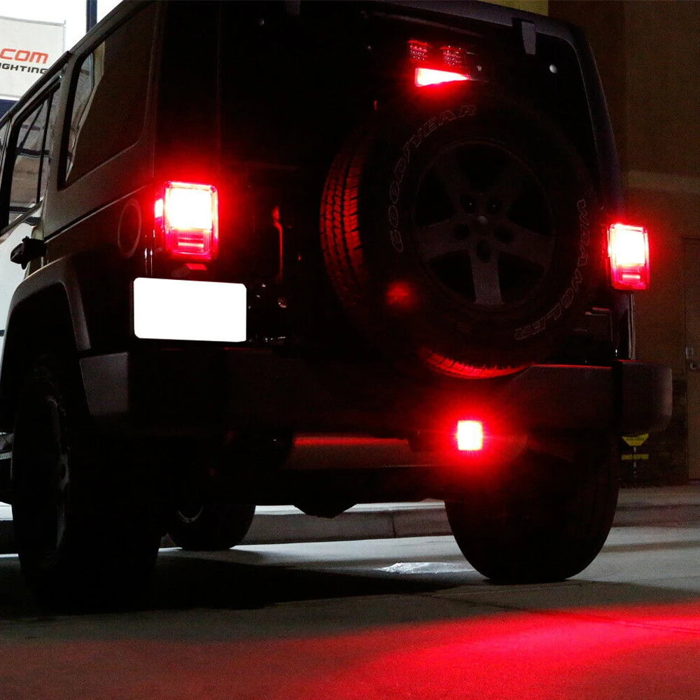 Smoked Lens 15-LED Truck Brake Light Taillight Trailer Hitch Cover