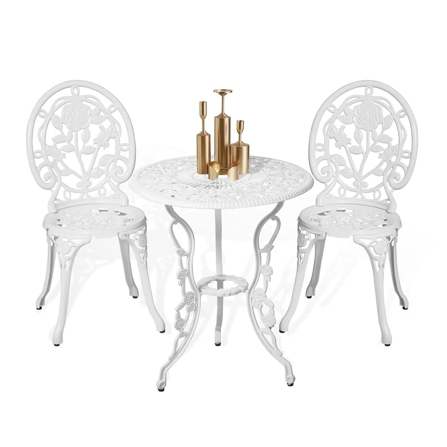 Bistro Table And Chairs Set Outdoor Patio Cast Aluminum