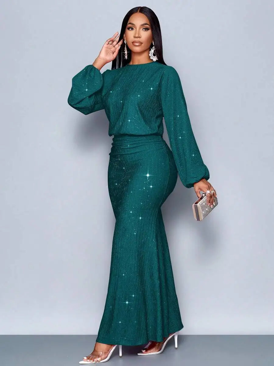 Floor Length Mermaid Hem Bodycon Dress For Party Valentines Day