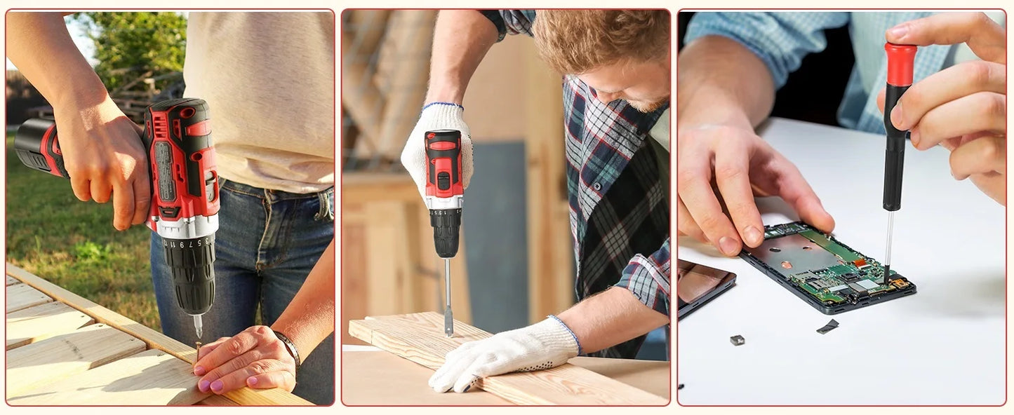 TLGREEN 138-Piece Power Tool Set With 12V Cordless Drill