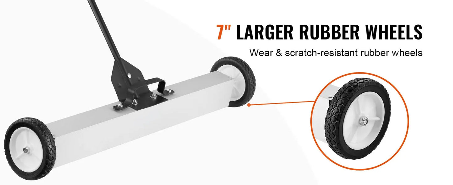 Magnetic Sweeper With Wheels Push Type Magnetic Pickup For Lawn