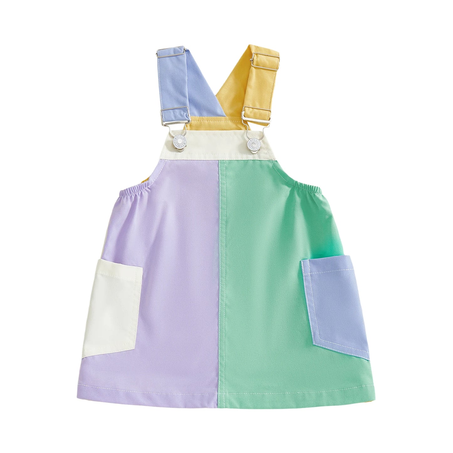 Meihuida Girls Sleeveless Overall Dress With Pockets Casual Summer Wear