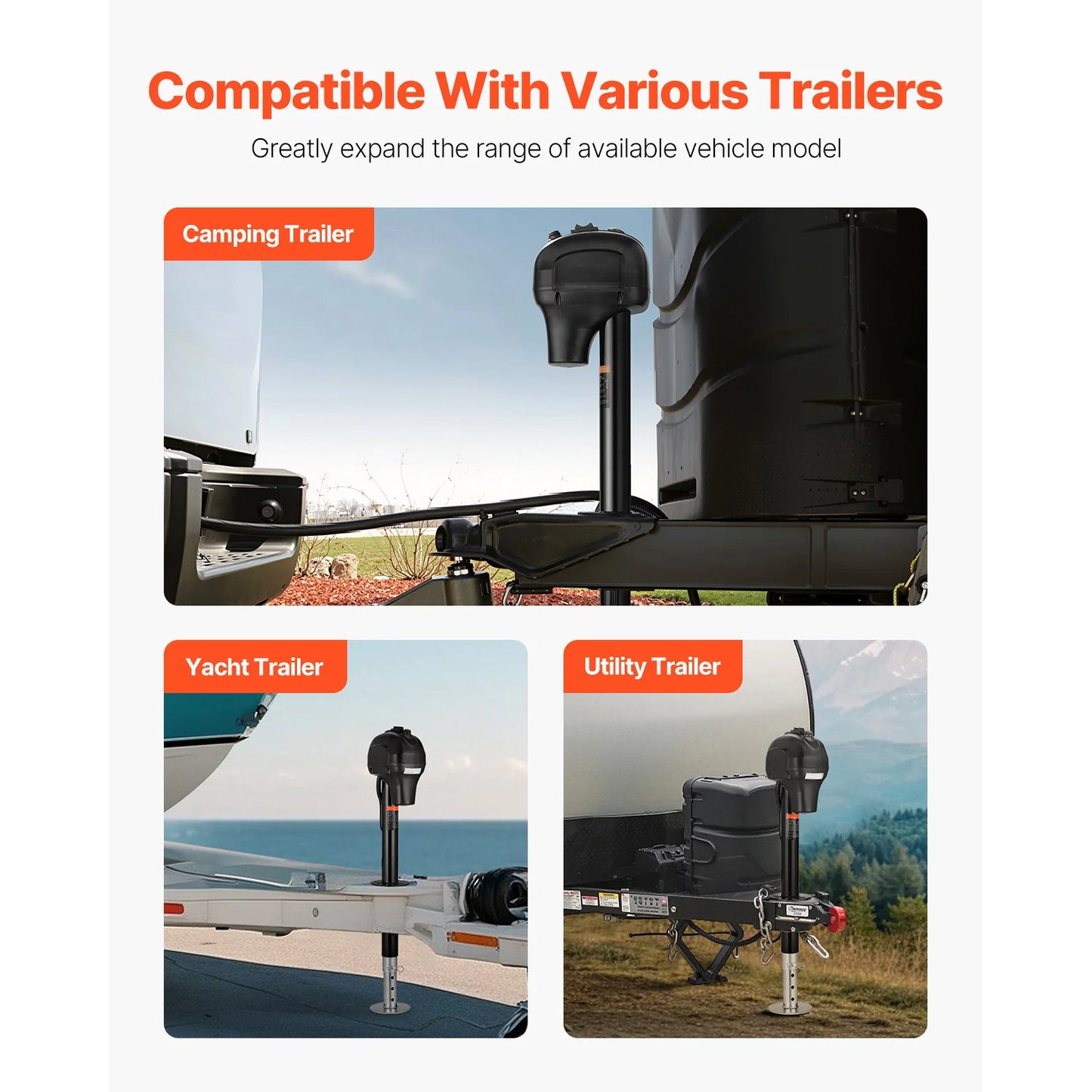 SucceBuy 5000 Lb Electric Trailer Jack for Campers 12V Tongue