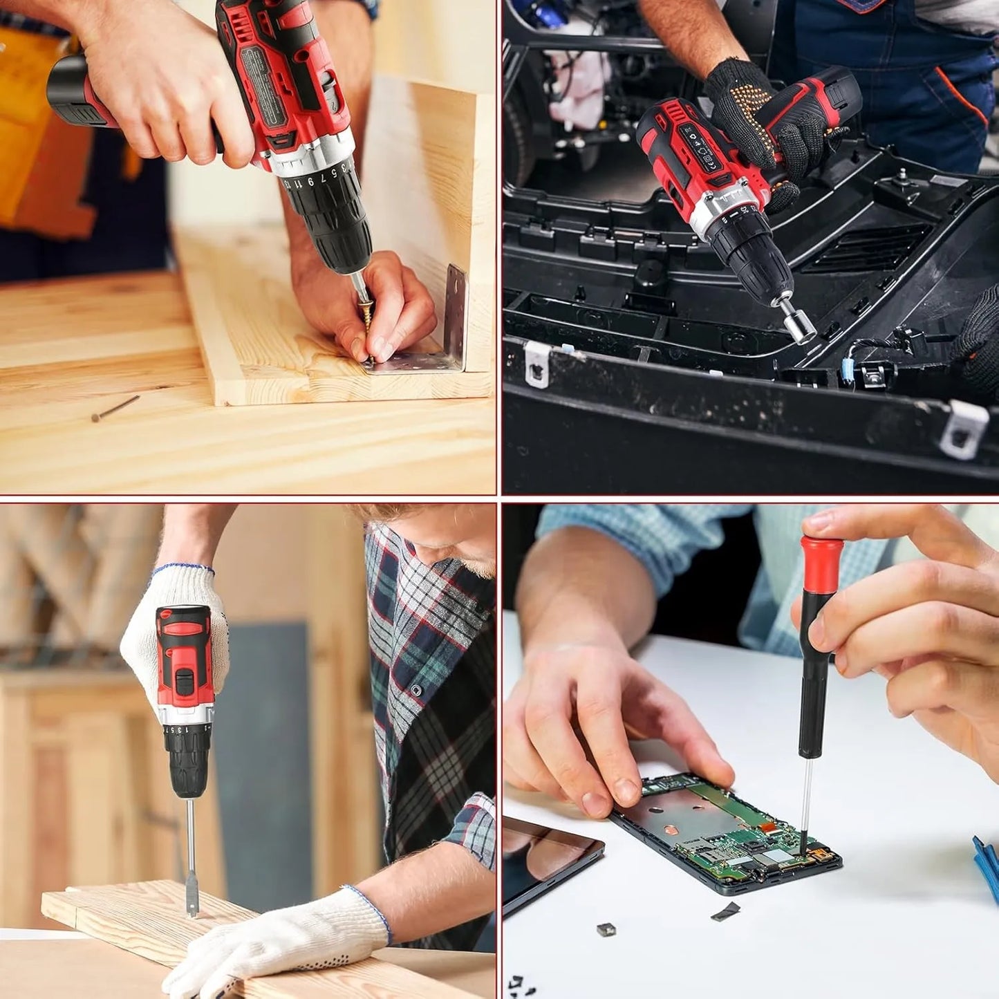 TLGREEN 138-Piece Power Tool Set With 12V Cordless Drill