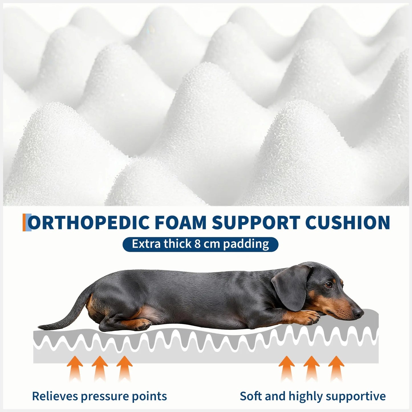 HiMISSCN Human Dog Bed Memory Foam Orthopedic Faux Fur Pillow