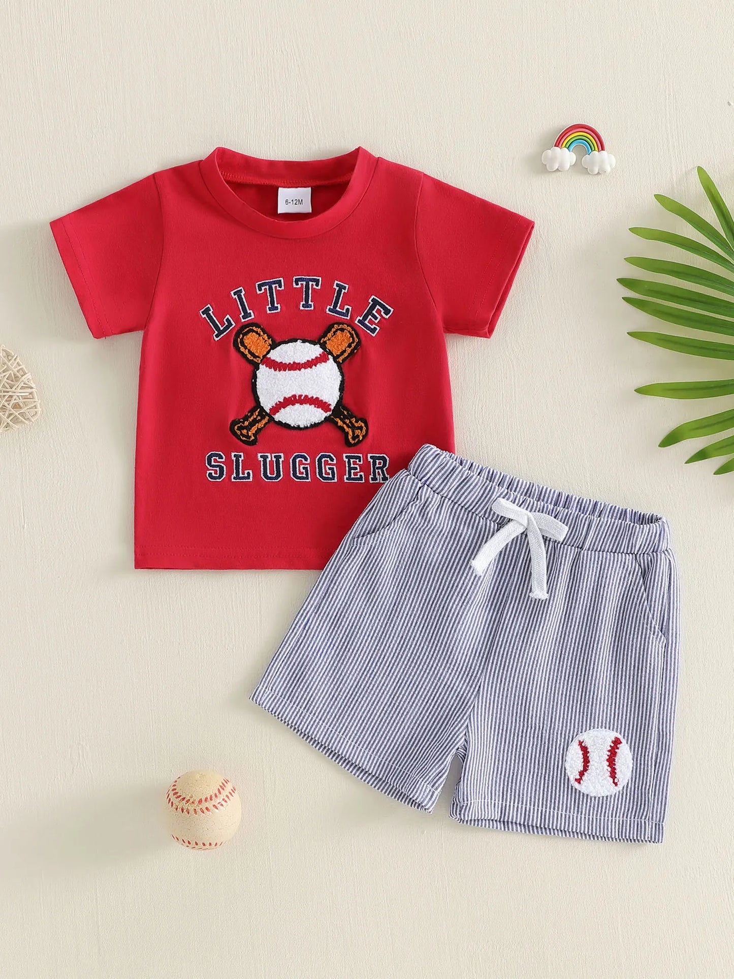 Toddler Girls 2 Piece Short Sleeve Tee Denim Shorts Set