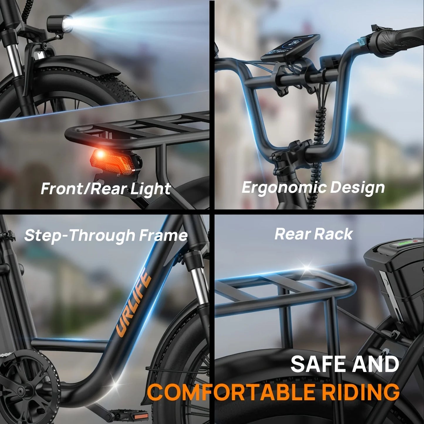 URLIFE E20 1000W Electric Bike With 48V 13Ah Removable Battery