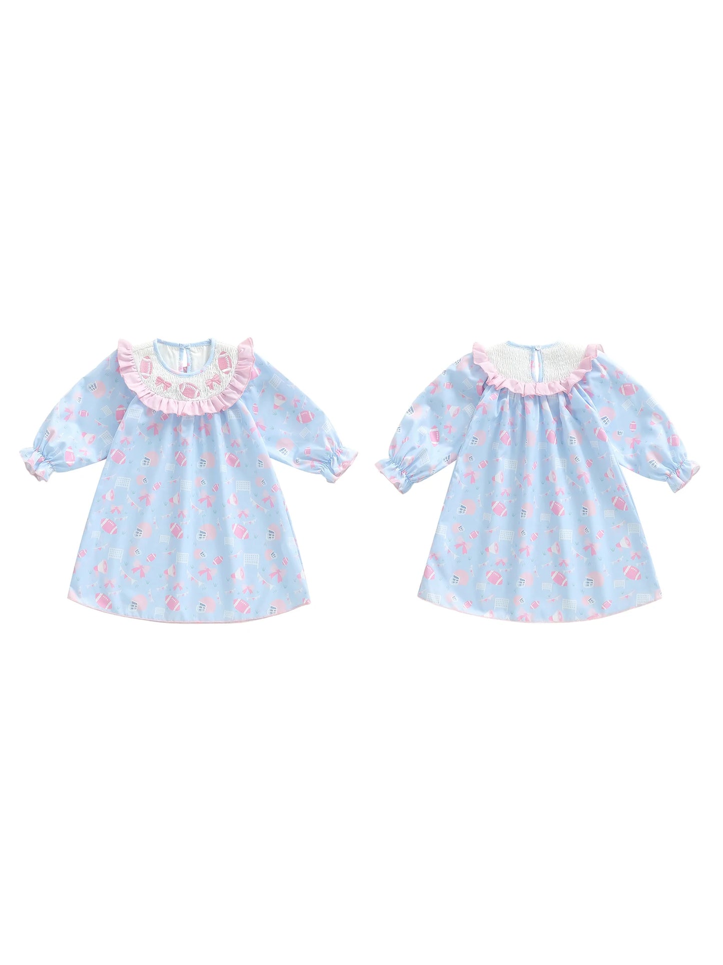 Infant Girls Floral Print Ruffle Sleeve Bowknot Romper Headband Set