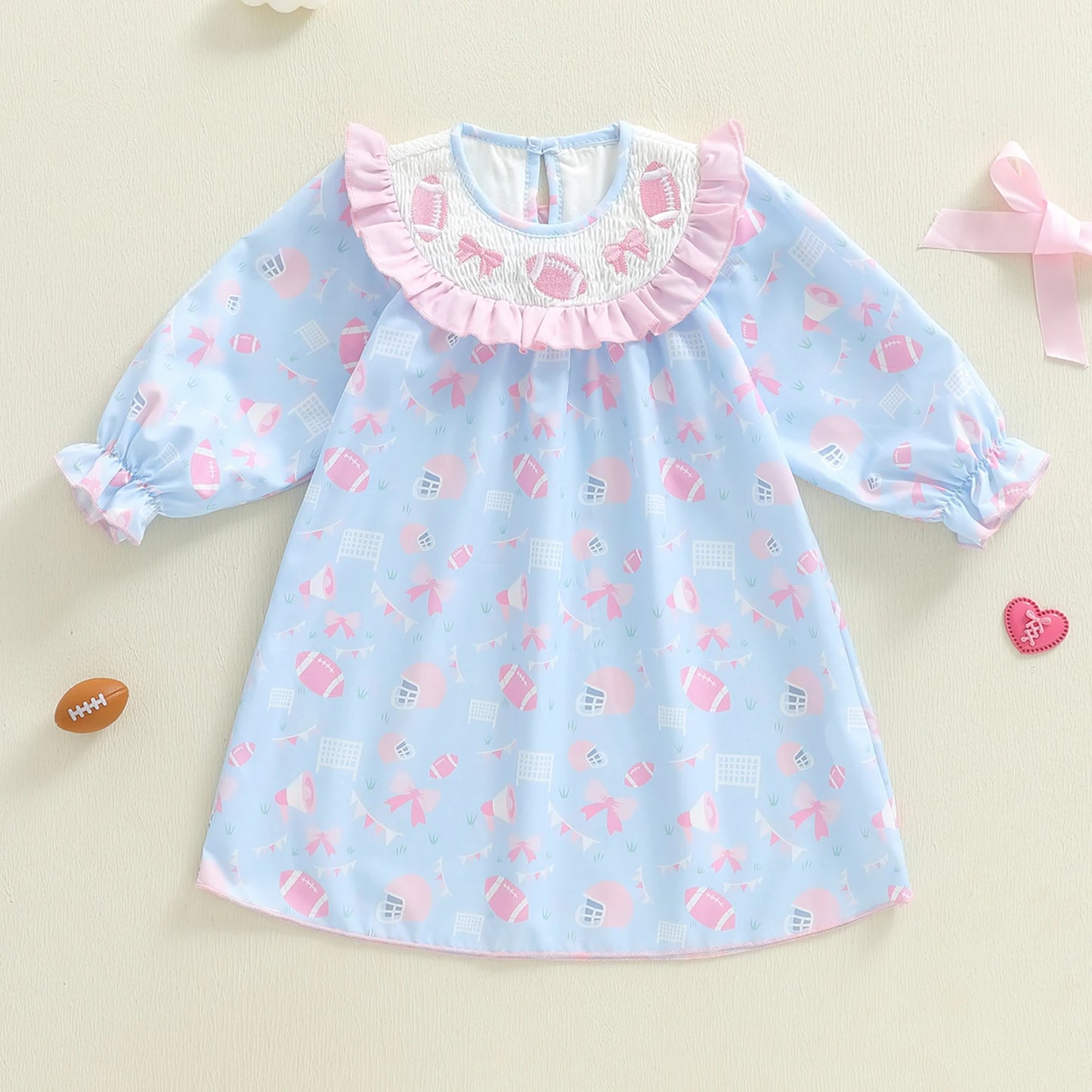 Infant Girls Floral Print Ruffle Sleeve Bowknot Romper Headband Set