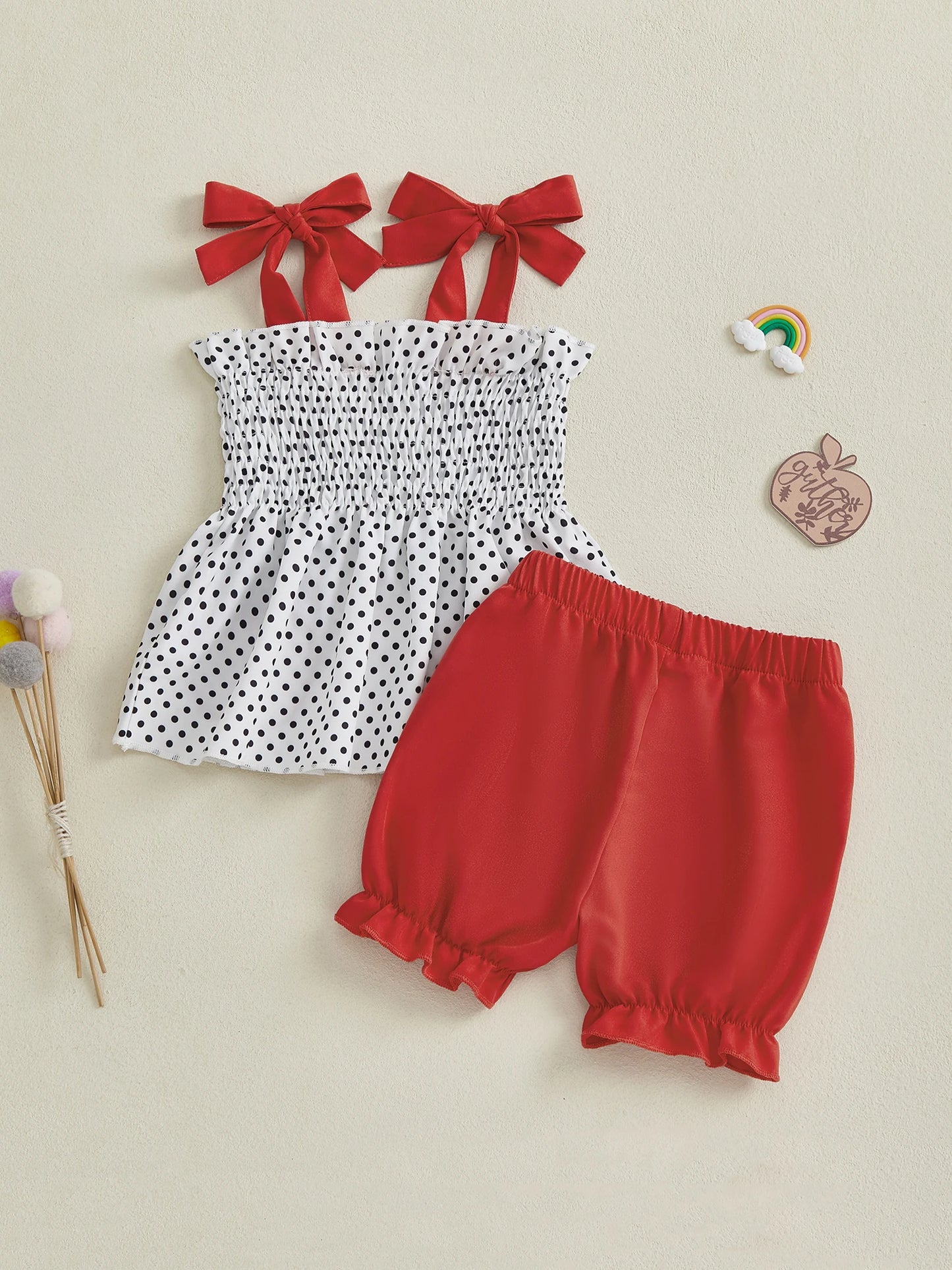 Toddler Girl Floral Sleeveless Top Denim Shorts Set