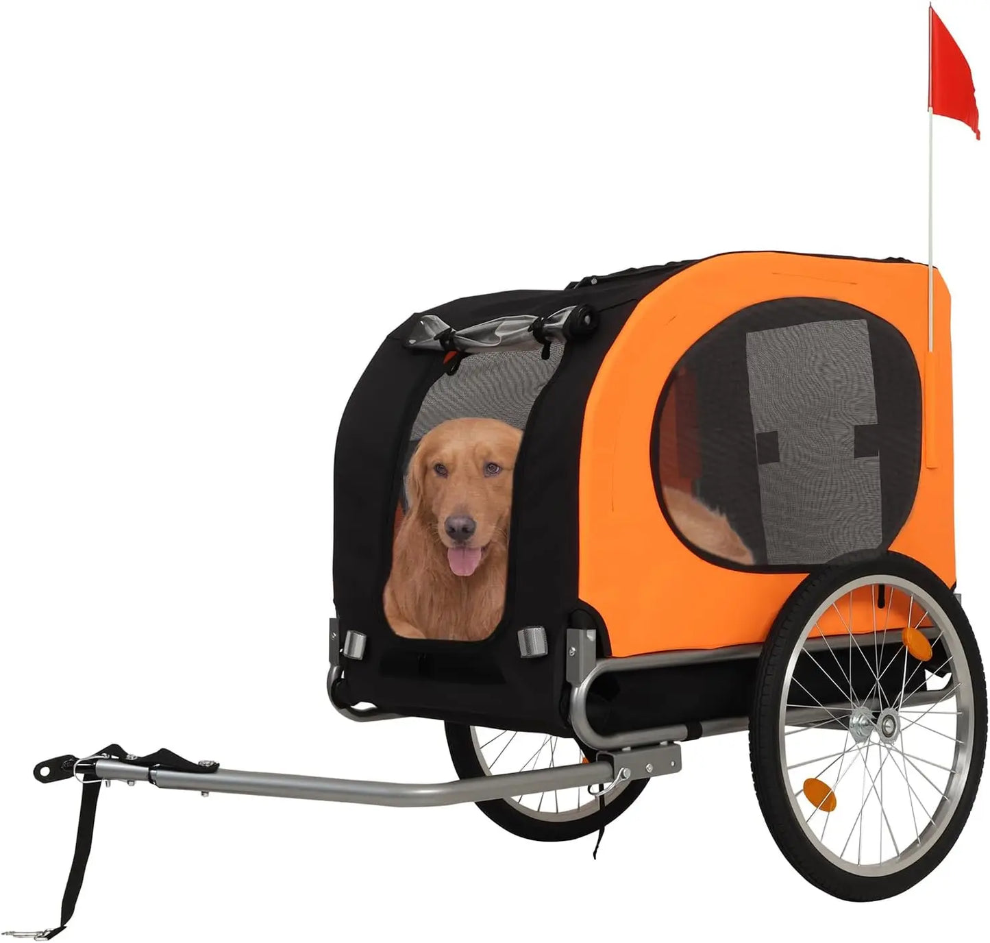 HiMISS Steel Dog Bike Trailer with Universal Coupler