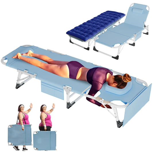 3 In 1 Sun Tanning Chair Folding Chaise Lounge