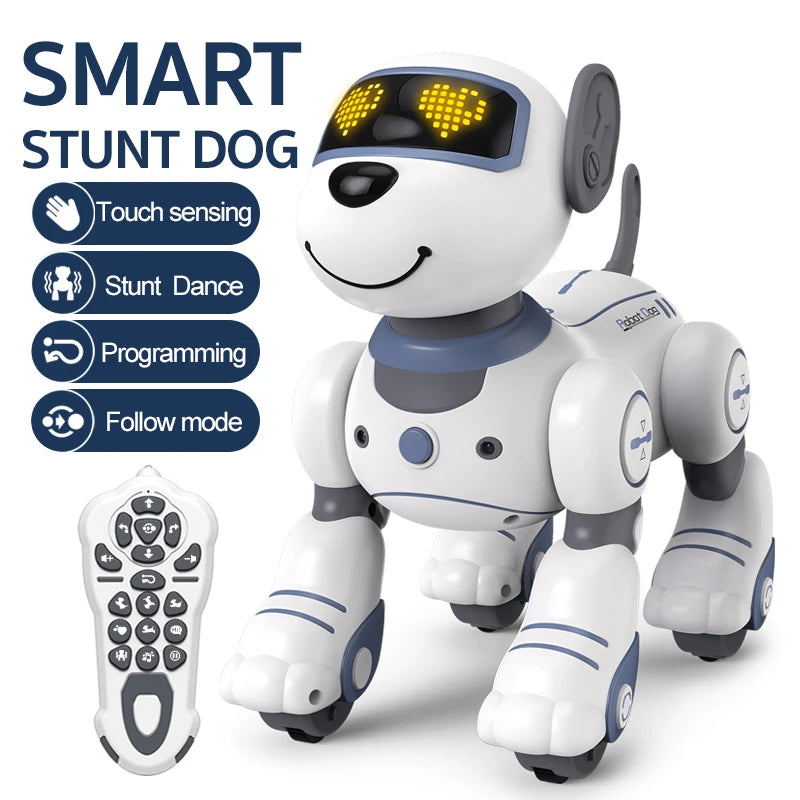 Kelaton RC Robot Dog Voice Command Programmable Toy With Touch Sensor Music