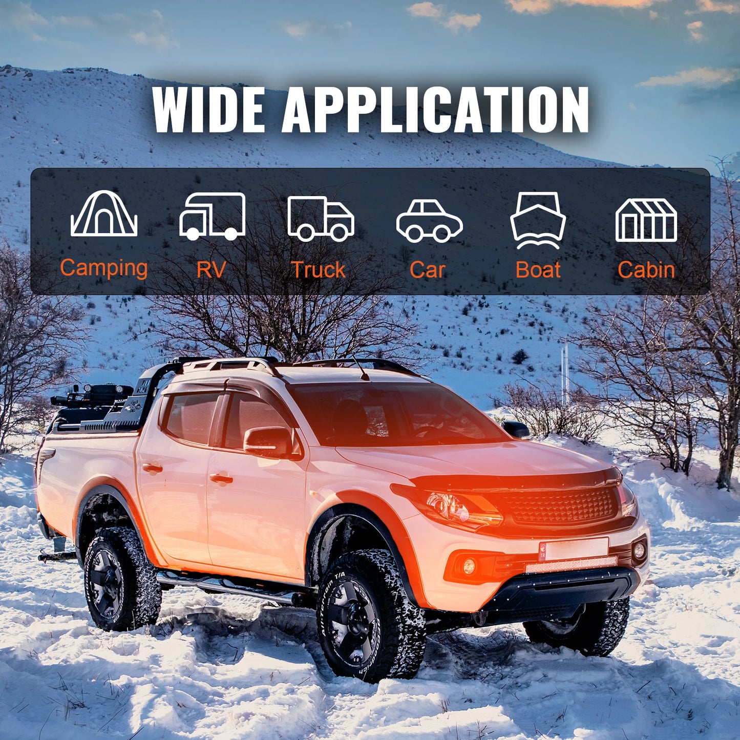 SucceBuy 8KW Diesel Air Heater Bluetooth LCD Display Portable