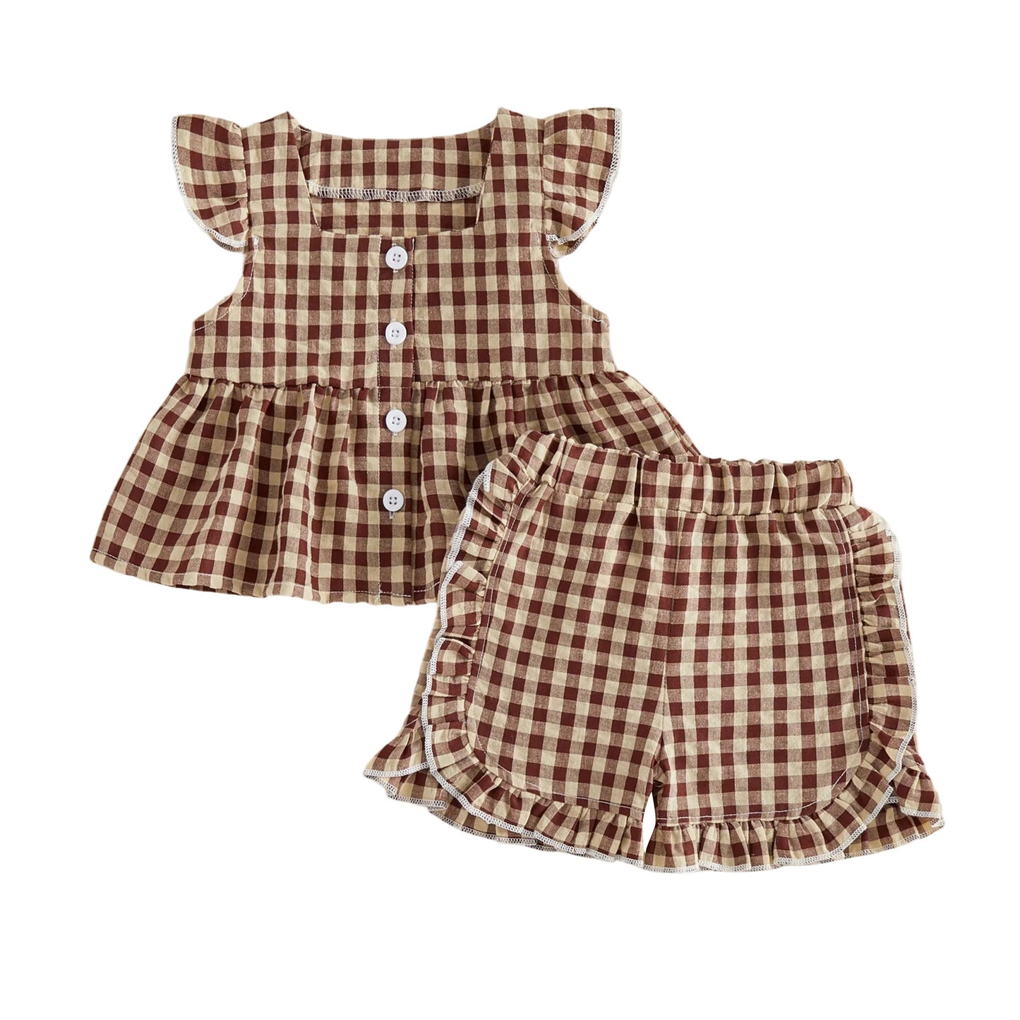 Infant Baby Short Sleeve T Shirt And Elastic Shorts Set