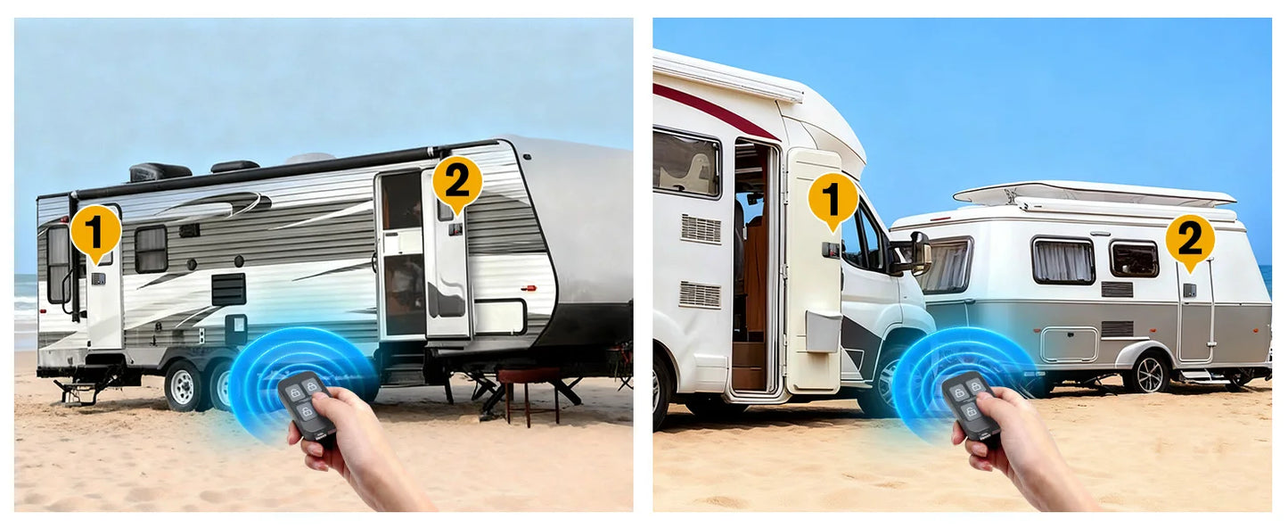Smart RV Door Lock Keyless Entry Weatherproof Fingerprint Remote Keypad