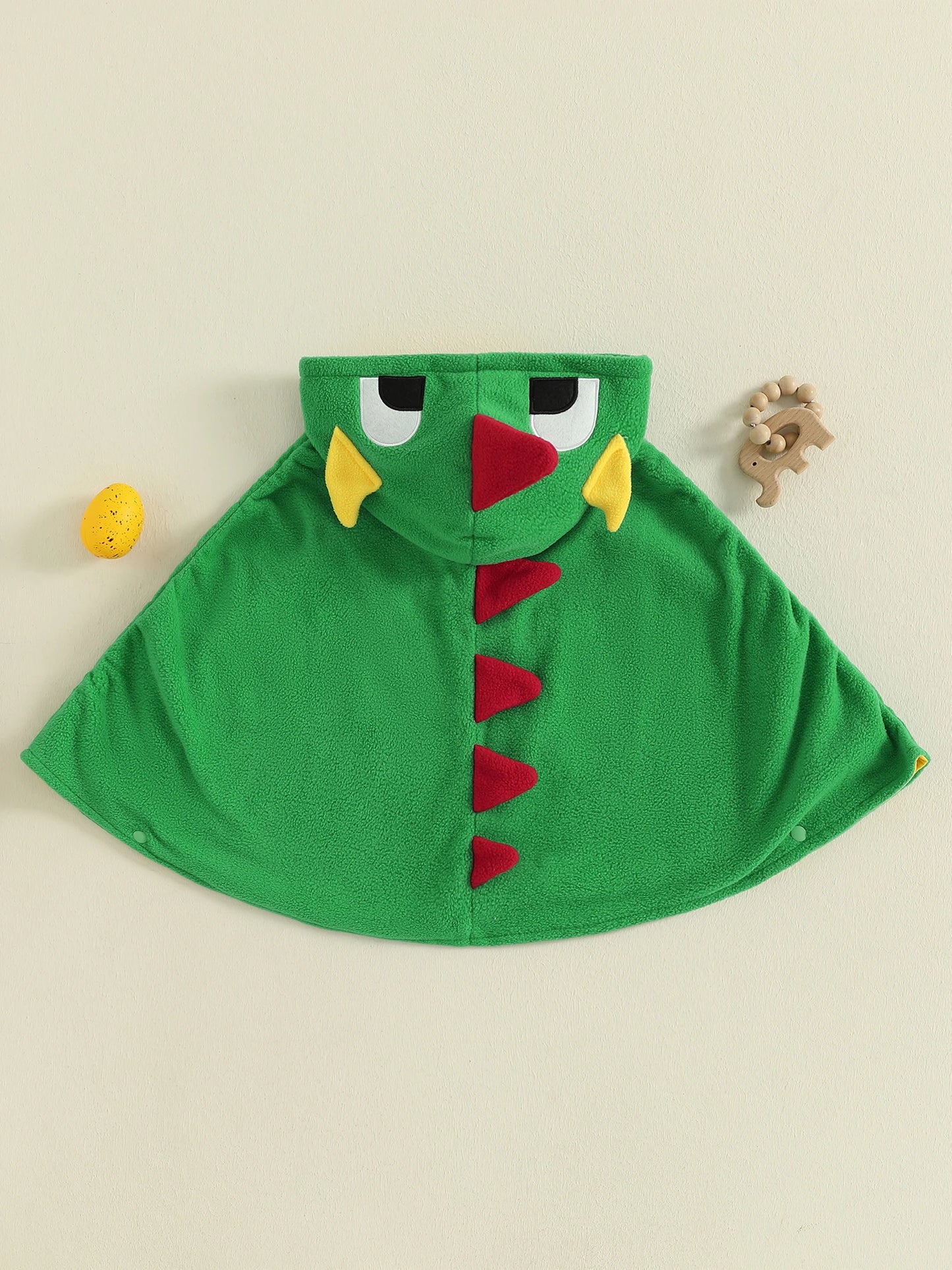 Kids Dinosaur Costume Hooded Cape Dress Up Outfit For Halloween